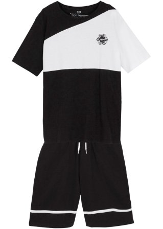 Jungen T-Shirt und Shirthose (2-tlg.Set)  in weiß von vorne - bpc bonprix collection