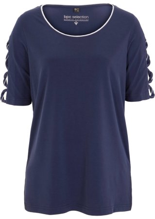 Shirt in blau von vorne - bpc selection