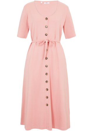 Jerseykleid in rosa von vorne - bpc bonprix collection