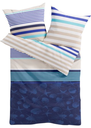 Bettwäsche mit Streifen in blau - bpc living bonprix collection
