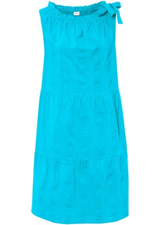 Kleid in A-Linie in blau von vorne - BODYFLIRT