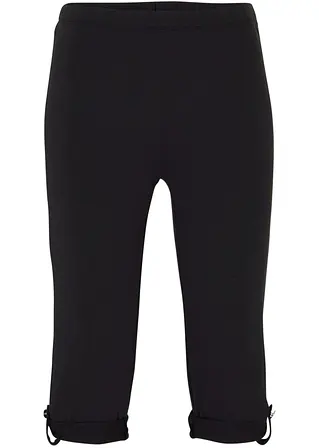 Capri-Leggings aus Bio-Baumwolle in schwarz von vorne - bonprix