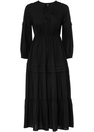 Midi-Kleid in schwarz von vorne - RAINBOW