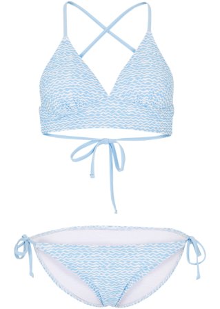 Bikini (2-tlg.Set) aus recyceltem Polyamid in blau von vorne - RAINBOW