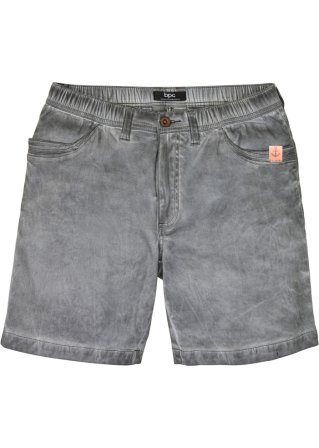 Stretch-Shorts in gewaschener Optik, Regular Fit in grau von vorne - bpc bonprix collection