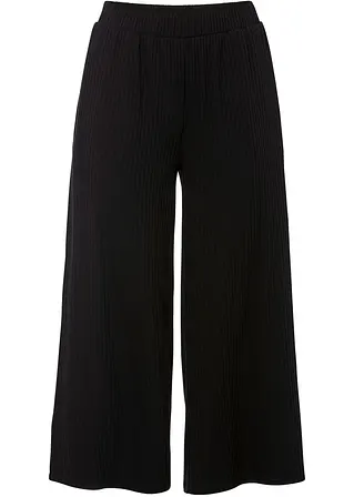 Jersey-Hose mit Bequembund in schwarz von vorne - bonprix