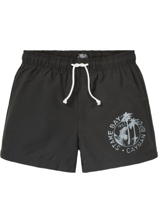 Strand-Shorts aus recyceltem Polyester in schwarz von vorne - bpc bonprix collection
