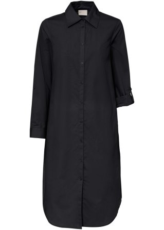 Hemdblusenkleid in schwarz von vorne - bpc selection