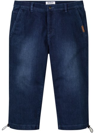Stretch 3/4-Jeans, Classic Fit in blau von vorne - John Baner JEANSWEAR