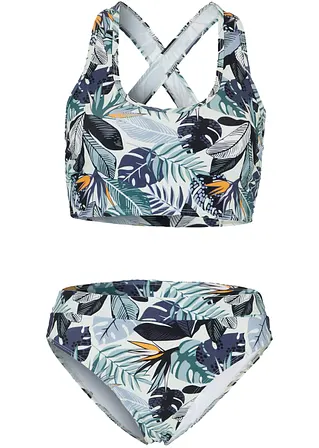 Bustier Bikini (2-tlg.Set) in grün von vorne - bonprix