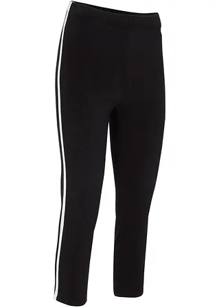 Sport-Leggings in ¾-Länge in schwarz von vorne - bonprix