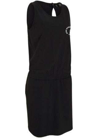 Schnelltrocknendes Kleid mit integrierter Shorts in schwarz von vorne - bpc bonprix collection