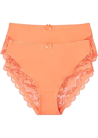 Maxislip (2er Pack) in orange von vorne - bonprix