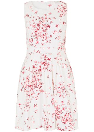 Kleid mit Schmetterlingsdruck  in weiß von vorne - bpc selection premium
