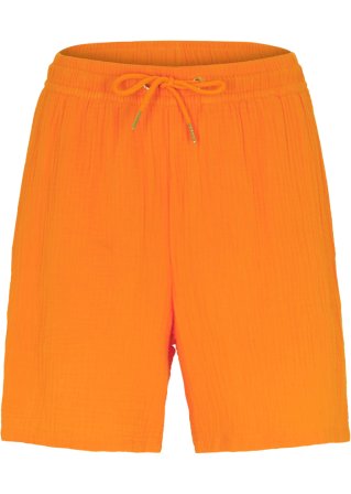 Musselin-Shorts in orange von vorne - bpc bonprix collection