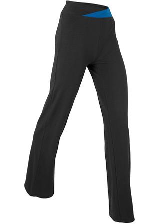 Sporthose aus Baumwolle, ausgestellt in schwarz von vorne - bpc bonprix collection