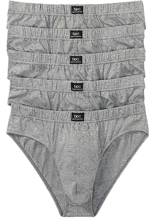 Maxislip (5er Pack) in grau von vorne - bonprix
