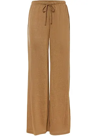 Transparente Schlupfhose in beige von vorne - bonprix