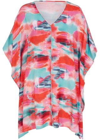 Exklusives Tunika-Kleid aus nachhaltiger Viskose in pink von vorne - bpc selection premium