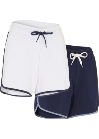 Sport-Shorts (2er Pack) in weiß von vorne - bpc bonprix collection