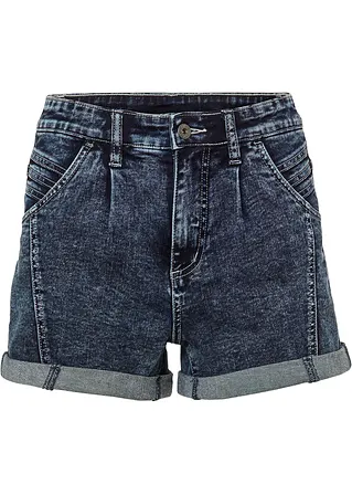 Jeans-Shorts mit Ziernähten in blau von vorne - RAINBOW