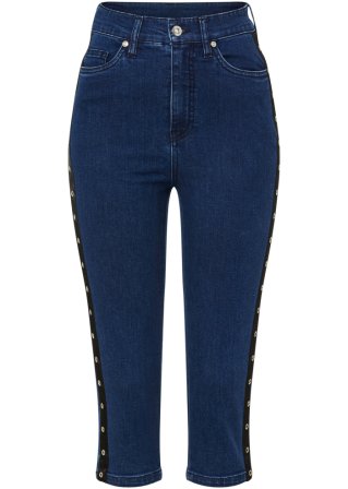 Capri-Jeans, Push-Up in blau von vorne - BODYFLIRT boutique