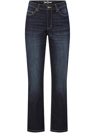 Straight Jeans Mid Waist, cropped in blau von vorne - bonprix