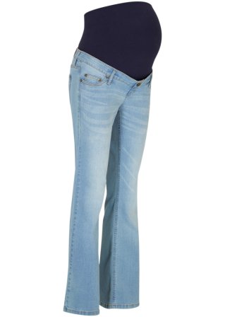 Umstands-Komfort-Stretch-Jeans, Bootcut in blau von vorne - bpc bonprix collection