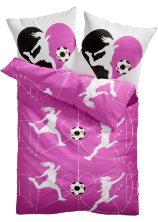 Bettwäsche mit Fußballdesign in pink - bpc living bonprix collection