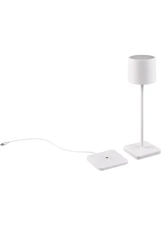 Tischleuchte mit USB Anschluss in weiß - bpc living bonprix collection