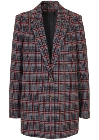 Oversize Jersey-Blazer aus Baumwolle in grau von vorne - bpc bonprix collection