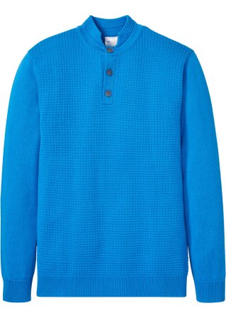 Pullover mit Stehkragen in blau von vorne - bpc selection