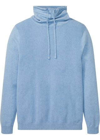 Pullover mit Schlauchkragen in blau von vorne - bpc selection