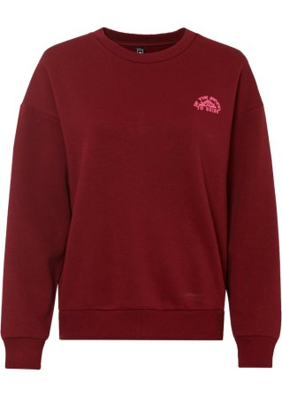 Sweatshirt mit Druck in rot von vorne - RAINBOW