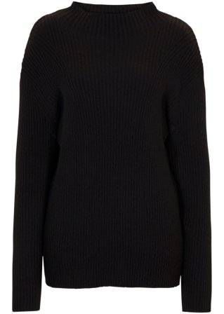 Pullover mit Turtleneck in schwarz von vorne - bpc bonprix collection