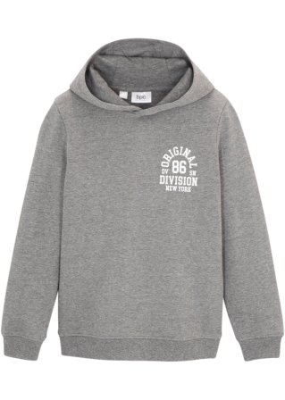 Mädchen Kapuzen-Sweatshirt in grau von vorne - bpc bonprix collection