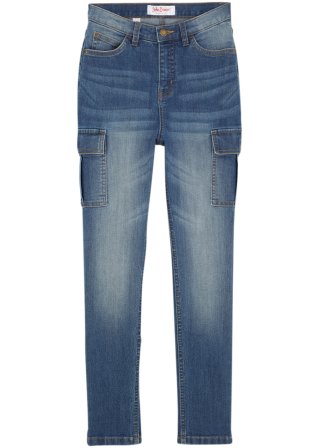 Mädchen Skinny Jeans in blau von vorne - John Baner JEANSWEAR