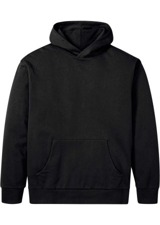 Kapuzensweatshirt, Loose Fit  in schwarz von vorne - RAINBOW