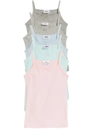 Unterhemd (5er Pack) in grau von vorne - bonprix