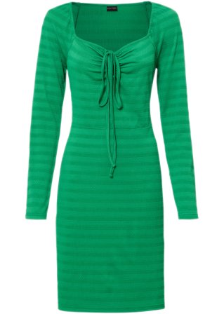 Kleid mit Cut-Outs in grün von vorne - BODYFLIRT