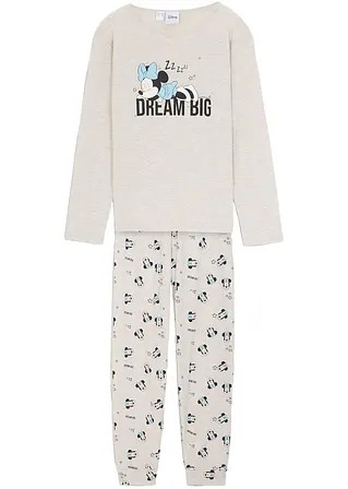 Kinder Disney Minnie Mouse Pyjama (2-tlg. Set) in weiß von vorne - Disney