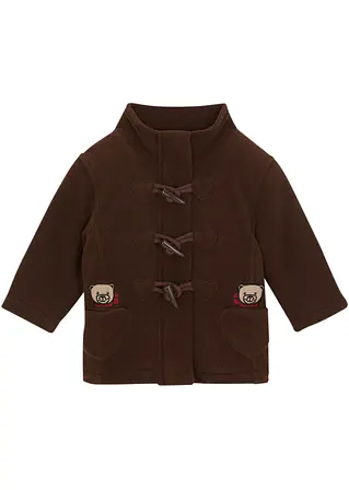 Baby Fleecejacke in braun von vorne - bpc bonprix collection