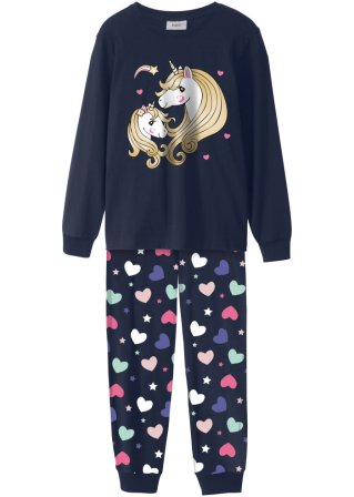 Mädchen Pyjama  (2-tlg. Set) in blau - bpc bonprix collection