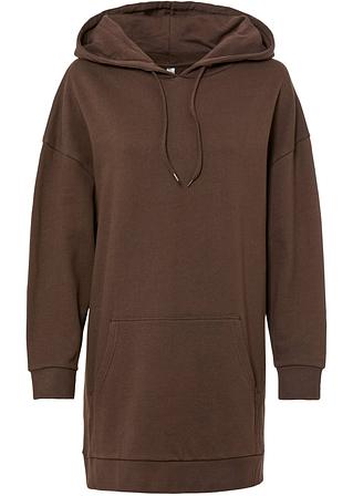 Kapuzensweatshirt in braun von vorne - RAINBOW