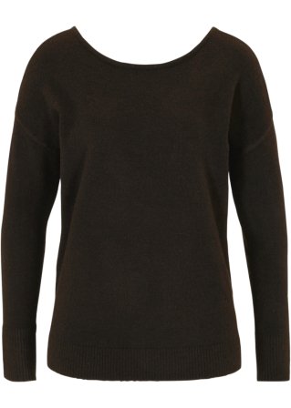 Pullover mit Schleifen in schwarz von vorne - bpc selection
