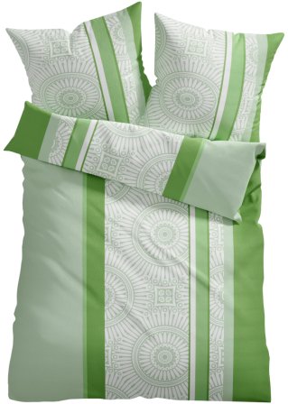 Bettwäsche mit Streifen  in grün - bpc living bonprix collection