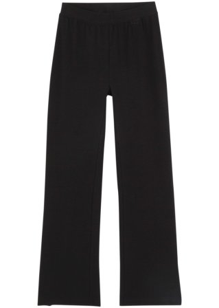 Ausgestellte Mädchen Hose mit Schlitzen  in schwarz von vorne - bpc bonprix collection