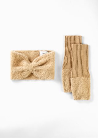 Stirnband und Handschuhe (2-tlg-Set) in beige - bpc bonprix collection