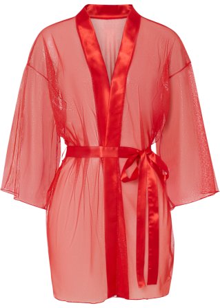 Kimono mit Glitzer in rot von vorne - VENUS