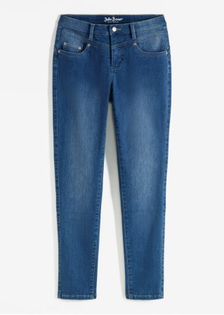 Shaping Thermo-Jeans mit kuscheliger Innenseite, Slim in blau von vorne - John Baner JEANSWEAR